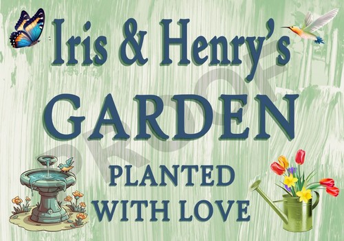 Personalised garden plaque - garden,