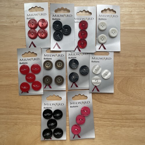 Job lot milward buttons - buttons,, 10