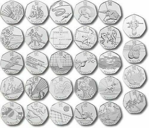 London olympic 2012 50p coins - olympic,
