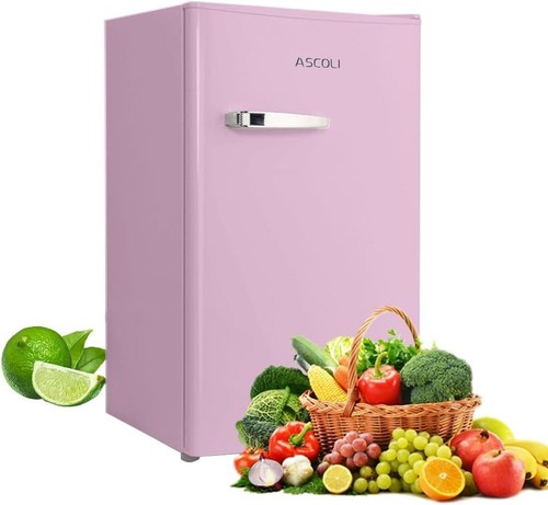 Ascoli retro mini fridge 85l - retro,