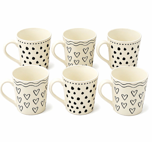 Set ceramic coffee - 6, mugs