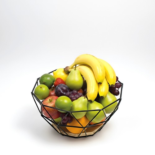 Fruit basket bowl black - fruit,