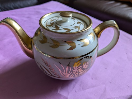 Sadler vintage teapot gold - sadler,