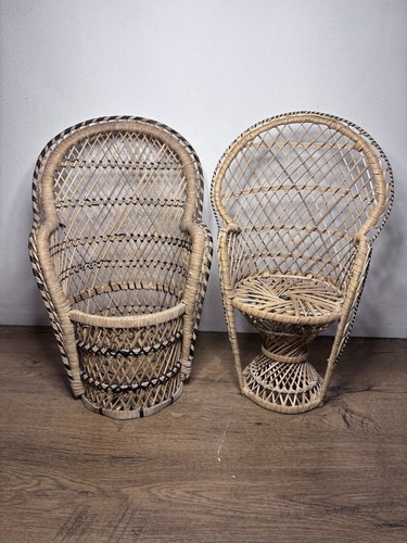 Vintage mini peacock wicker - mini,