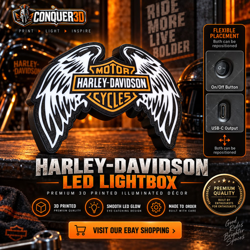 Harley davidson led lightbox - led,