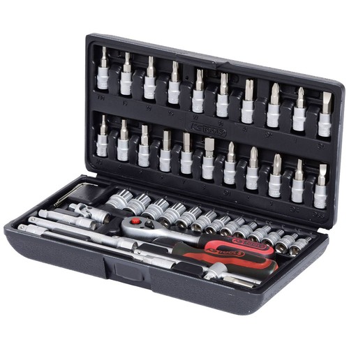 Tools socket set 46 - 1/4", set,