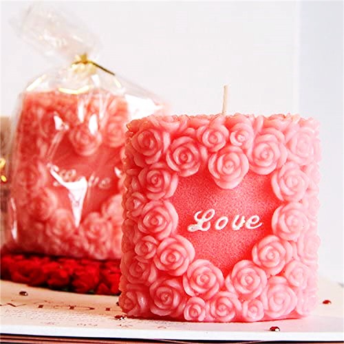 Heart rose flower - rose, silicone