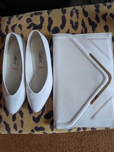 Vintage white leather - white,