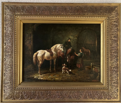 Vintage oil painting - vintage,