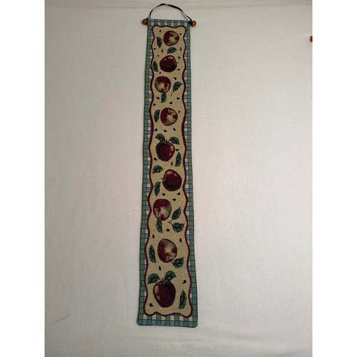 Vintage woven tapestry apple - vintage,
