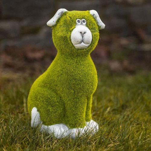 Dog garden ornament stone - ornament,