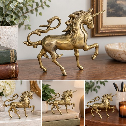 Vintage heavy brass unicorn - heavy,