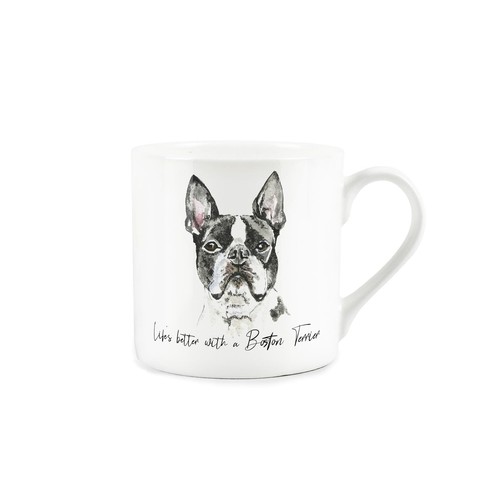 Boston terrier mug bone - boston,