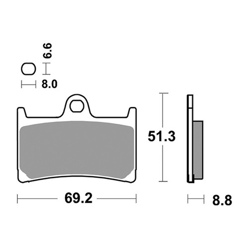 Racing front brake pads - front,