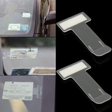 2 PCS Car Vehicle Parking Ticket Permit Clip Sticker Holder Windscreen Window