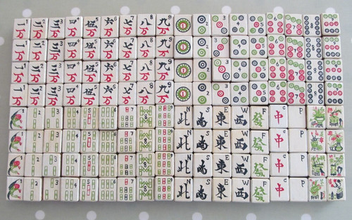 Vintage mah jong set complete - mah,