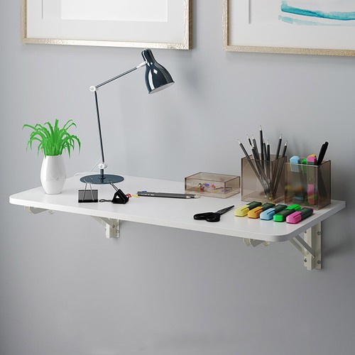 Wood white wall mounted table - white,