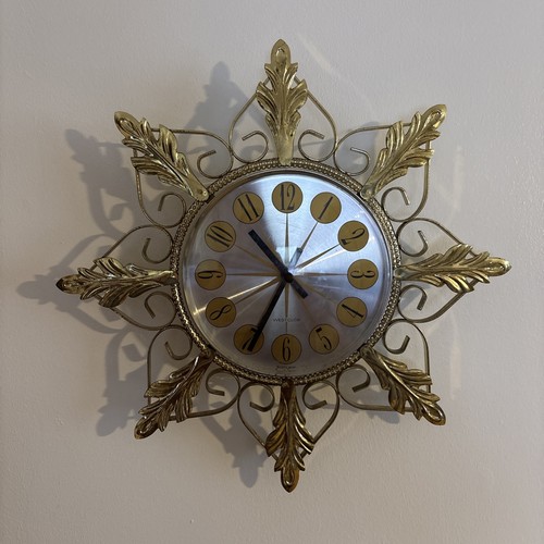 Westclox sunburst wall clock - westclox,