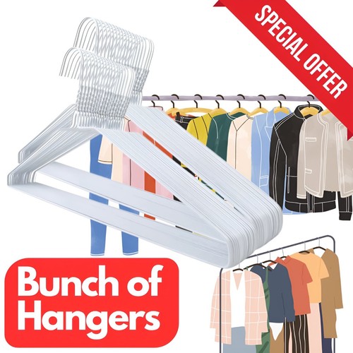 White metal wire plain hangers - wire,