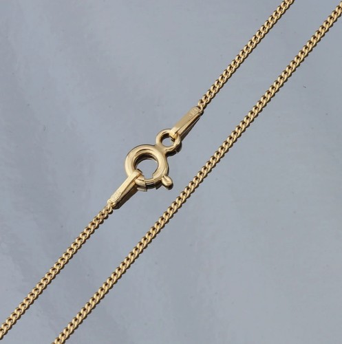 9ct yellow gold silver curb - gold,