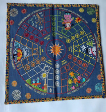 Embroidered Seasons India Board Game Handmade Ludo Pachisi Hindi Educational