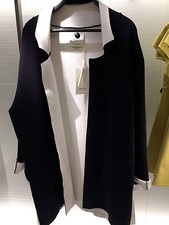 ZARA NEW WOMAN DOUBLE-SIDED COAT NAVY BLUE ONE SIZE:M Ref. 3859/002 