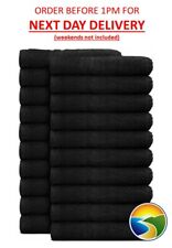12 Black Salon Towels
