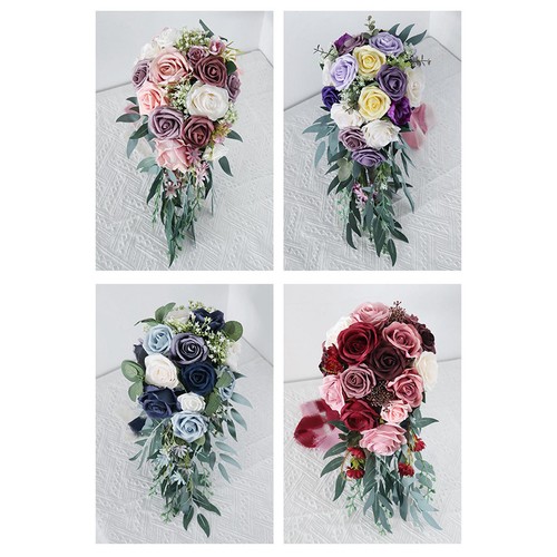 Silk cloth wedding bouquets - cloth,