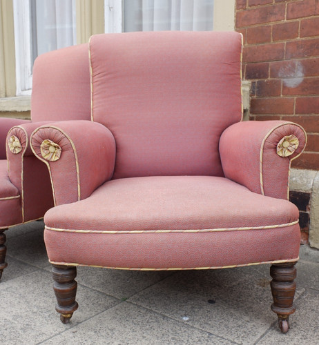 Antique edwardian sprung - sprung, seat