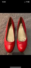 Cabin Crew Shoes Red Leather Size 6 UK Made In England