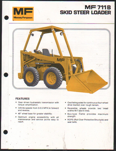 Massey ferguson 711b skid - massey, "mf