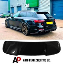 Audi A4 B9 Avant Estate 8W Rear Gloss Black Roof Spoiler Wing Kit RS4 Look 2016+