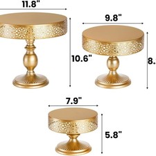 10 Pieces Gold Cake Stand, Metal Round Cupcake Tower, Decorative Dessert Fruit ]