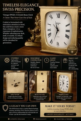 Swiza clock shelf - 8, alarm