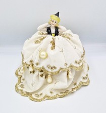 ART DECO GERMAN PORCELAIN HALF-DOLL PIN CUSHION c1930