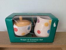 Whittard Of Chelsea Spotted Milk Sugar And Creamer Set - New - Yellow 