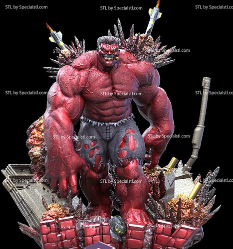 Red hulk incredible - detail!, 8k