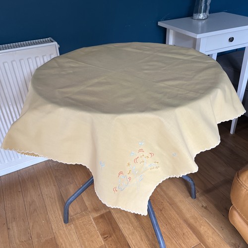 Vintage linen cotton - vintage, yellow