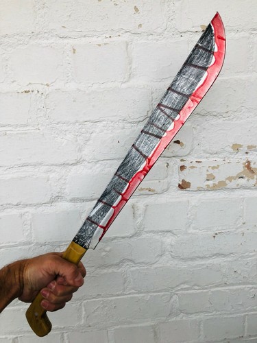Realistic bloody machete - pu,