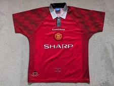 Manchester United Football Shirt Mens Large Umbro 1996/98 Home Vintage Original