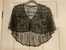 Black Sequinned Cape/coverup