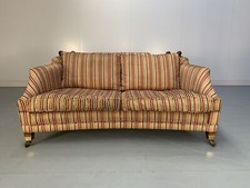RRP £5000 - Duresta "Hornblower" Large 2.5-Seat Sofa - In Striped Velvet Fabric
