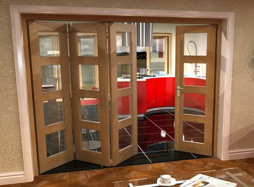 Oak internal bifold doors - internal,