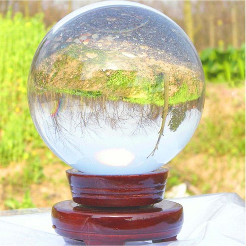 Clear glass crystal ball - clear,