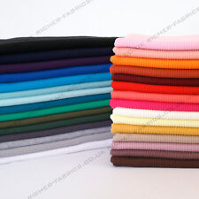 Fat Quarter 100% Knitted Cotton 2x2 Rib Babywear Stretch Jersey Fabric Material