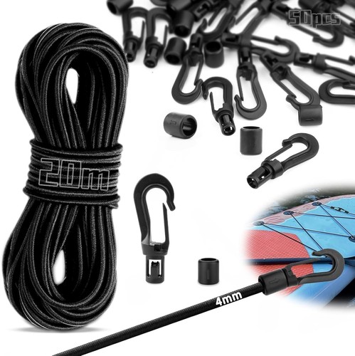 20m black bungee cords - 20m,