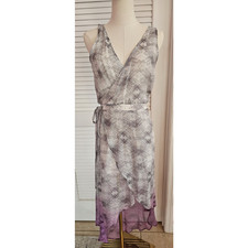 Gypsy festival summer Dress Sexy Boho Pixie SILK hanky hem Purple Hippy XS Small