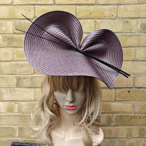 Mauve brown fascinator black - brown,