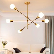 6 Arm Gold Sputnik Chandelier