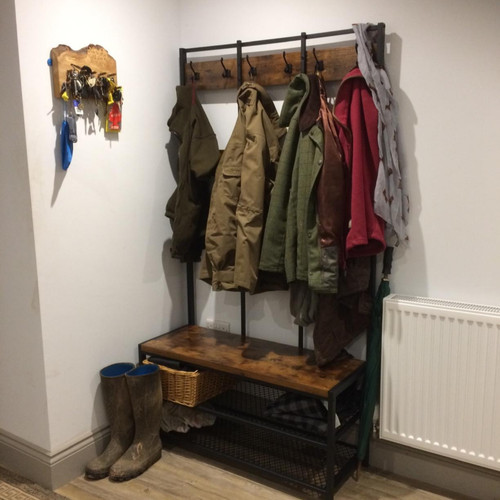 Large rustic coat rack with - large,